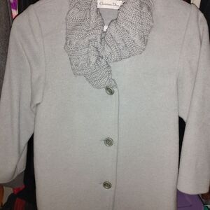 Dior Light Gray Cowl Neck Sweater